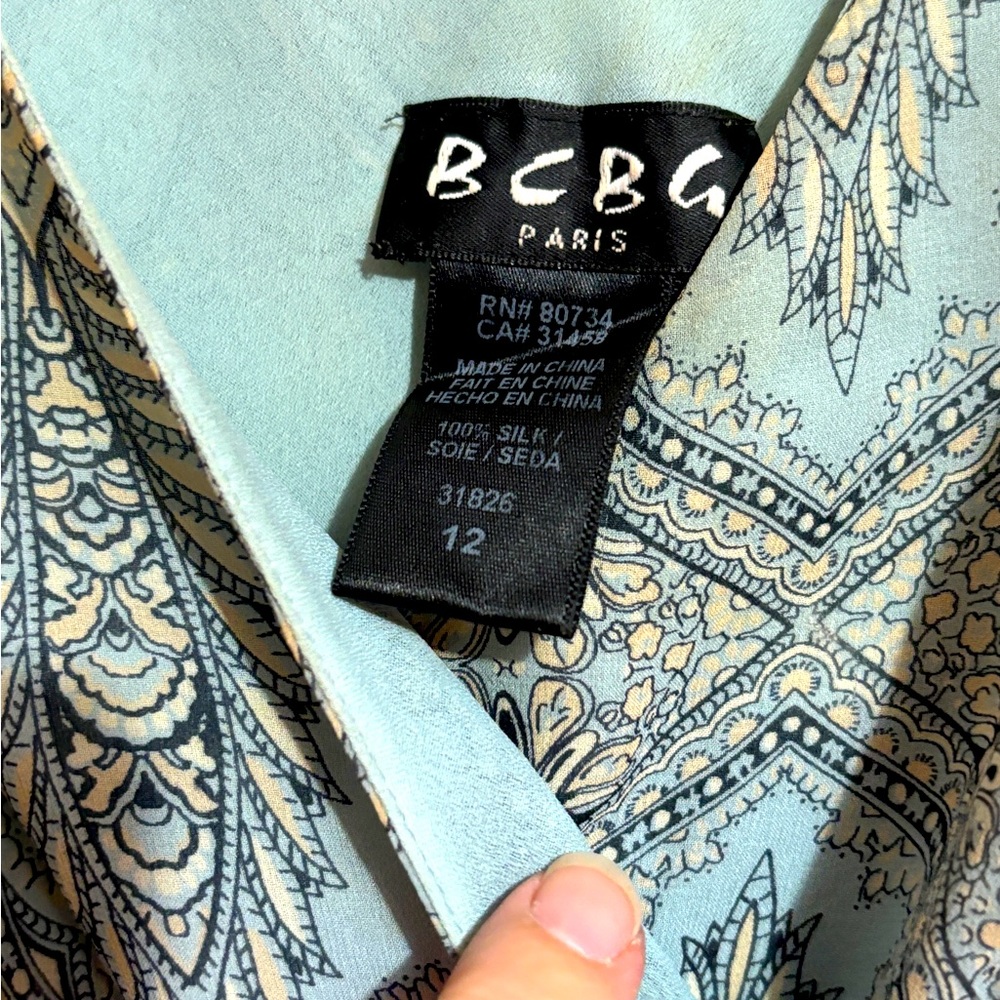 Vintage BCBG paisley dress 12 imperfect